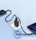 Ładowarka sieciowa 30W GaN LED USB+USB-C CC229 Fast Charging czarna