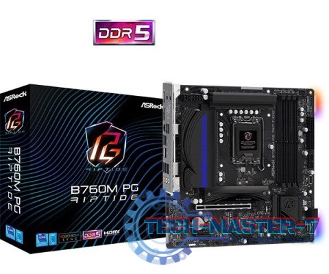 Płyta główna B760M PG RIPTIDE s1700 4DDR5 DP/HDMI/USB mATX Płyta główna B760M PG RIPTIDE s1700 4DDR5 DP/HDMI/USB mATX