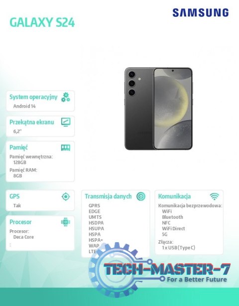 Smartfon GALAXY S24 5G 8/128GB Enterprise Edition Czarny Smartfon GALAXY S24 5G 8/128GB Enterprise Edition Czarny