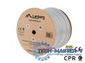 Kabel LAN UFTP Kat-6A 305M drut CU LSZH CPR+ fluke passed, szary