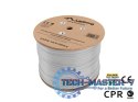 Kabel LAN UFTP Kat-6A 305M drut CU LSZH CPR+ fluke passed, szary