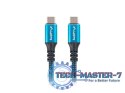 Kabel USB-C M/M USB4 1.2m 100W 8K 60HZ czarno-niebieski