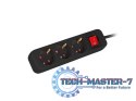Listwa przedłużacz 1,5m 3x230V PS1-03F-0150-BK