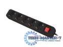 Listwa przedłużacz 1,5m 5x230 V PS1-05F-0150-BK