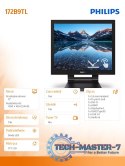 Monitor 17 cali 172B9TL LED Touch DVI HDMI DP
