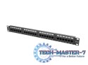 Patch Panel 24 Port 1U Kat.5E czarny