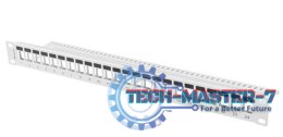 Patch panel pusty 24 porty 1U 19 cali szary do modułów keystone