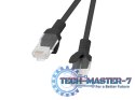 Patchcord KAT.6 0.5m Fluke Passed Czarny