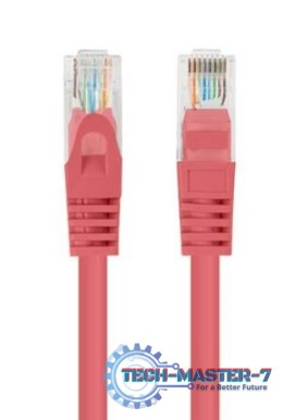 Patchcord kat.5e UTP 3m czerwony 10-pak fluke passed