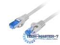 Patchcord kat.6a S/FTP LSZH CCA 0.25m szary fluke