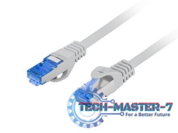 Patchcord kat.6a S/FTP LSZH CCA 0.25m szary fluke