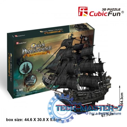 Puzzle 3D Duży zestaw okręt piracki Zemsta Królow Puzzle 3D Duży zestaw okręt piracki Zemsta Królow
