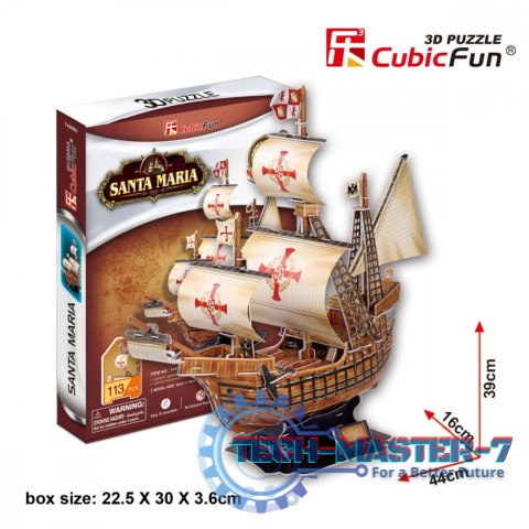Puzzle 3D Żaglowiec Santa Maria