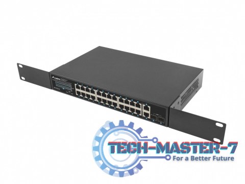 Switch 24x1GB POE+ 2xGB 2xSFP rack 19'' gigabit ethernet 360W Switch 24x1GB POE+ 2xGB 2xSFP rack 19'' gigabit ethernet 360W