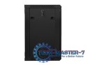 Szafa instalacyjna wisząca 19'' 15U 600X450mm czarna (drzwi szklane)