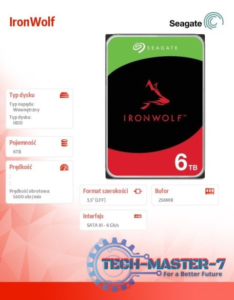 Dysk IronWolf 6TB 3,5 256MB ST6000VN006 Dysk IronWolf 6TB 3,5 256MB ST6000VN006