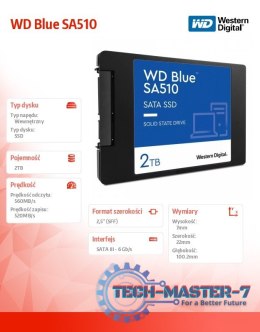 Dysk SSD WD Blue SA510 2TB 2,5 cala