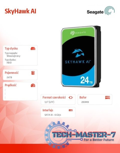 Dysk SkyHawkAI 24TB 3,5 512MB ST24000VE002 Dysk SkyHawkAI 24TB 3,5 512MB ST24000VE002