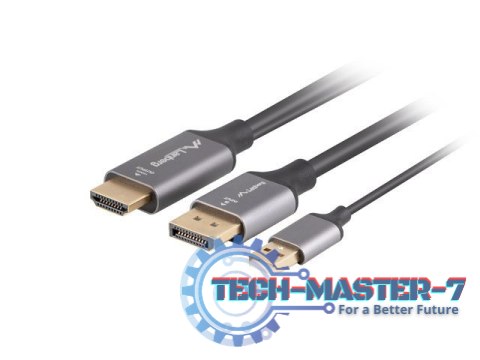 Kabel HDMI(M)-Displaypor(M) 1.8M 4K czarny Kabel HDMI(M)-Displaypor(M) 1.8M 4K czarny