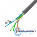Kabel LAN UTP kat.5E 100M Drut CU szary fluke passed