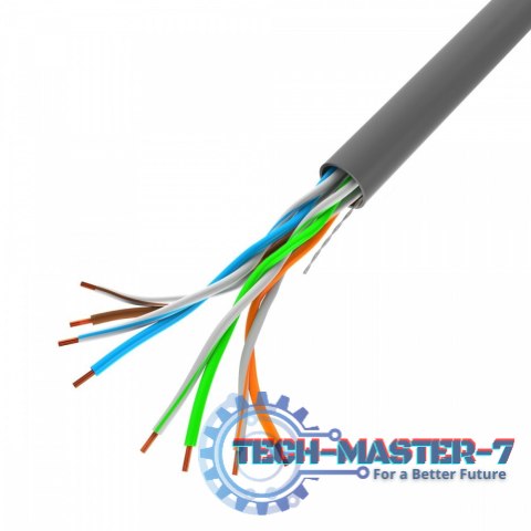 Kabel LAN UTP kat.5E 100M Drut CU szary fluke passed Kabel LAN UTP kat.5E 100M Drut CU szary fluke passed