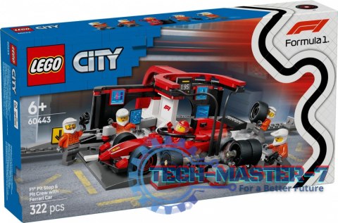 Klocki City 60443 F1 Pit stop i mechanicy z bolidem Ferrari