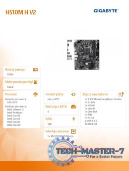 Płyta główna H510M H V2 s1200 2DDR4 HDMI/D-SUB M.2 mATX