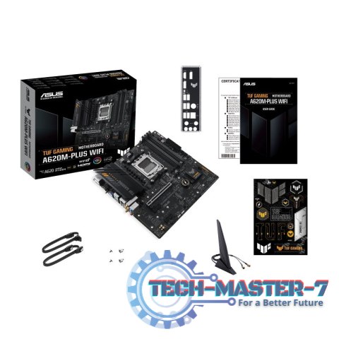 Płyta główna TUF GAMING A620M-PLUS WIFI AM5 4DDR5 HDMI/DP mATX Płyta główna TUF GAMING A620M-PLUS WIFI AM5 4DDR5 HDMI/DP mATX