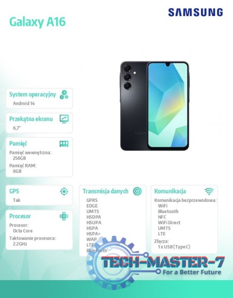 Smartfon Galaxy A16 LTE 8/256 GB czarny Smartfon Galaxy A16 LTE 8/256 GB czarny