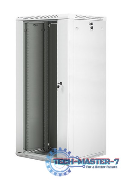 Szafa instalacyjna wisząca 19'' 27U 600X600mm szara (drzwi szklane) Szafa instalacyjna wisząca 19'' 27U 600X600mm szara (drzwi szklane)