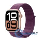 Watch Series 10 GPS, koperta 42 mm z aluminium w kolorze różowego złota z opaską sportową w kolorze dojrzałej śliwki
