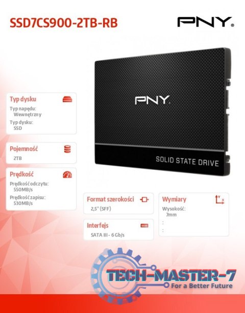 Dysk SSD 2TB 2,5 SATA3 SSD7CS900-2TB-RB Dysk SSD 2TB 2,5 SATA3 SSD7CS900-2TB-RB