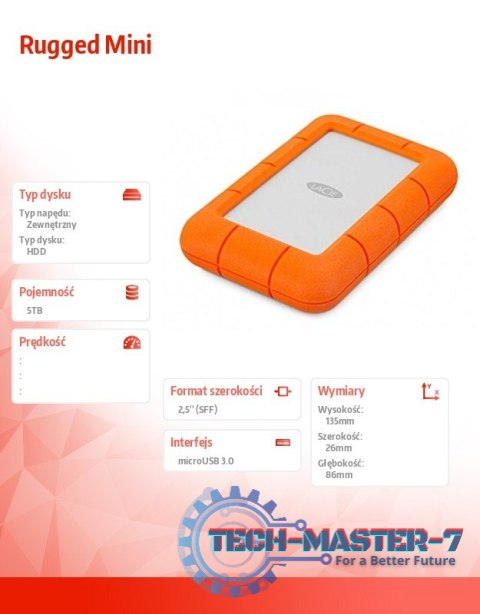 Dysk zewnętrzny Rugged 5TB USB 3.0 2,5 STJJ5000400 Dysk zewnętrzny Rugged 5TB USB 3.0 2,5 STJJ5000400