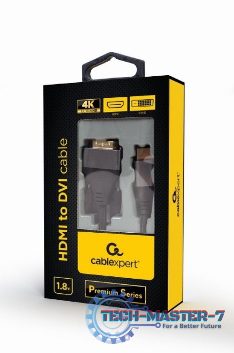 GEMBIRD CC-HDMI-DVI-4K-6 1.8m /s1x HDMI typu A 1x DVI-D GEMBIRD CC-HDMI-DVI-4K-6 1.8m /s1x HDMI typu A 1x DVI-D