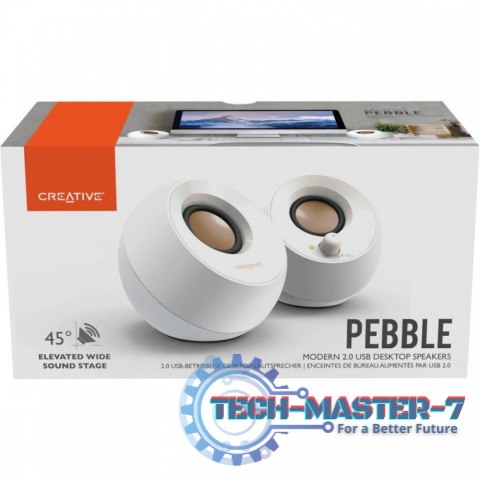 Głośniki Pebble 2.0 USB białe Głośniki Pebble 2.0 USB białe