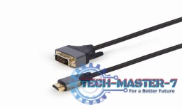 Kabel HDMI do DVI w oplocie 1.8m pozłacane końcówki