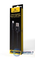 Kabel USB-A USB-C oplot 1.8m czarny box