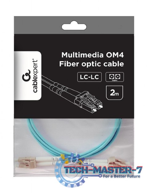 Kabel światłowodowy wielomodowy duplex OM4 50/125, LC/LC, 2m Kabel światłowodowy wielomodowy duplex OM4 50/125, LC/LC, 2m