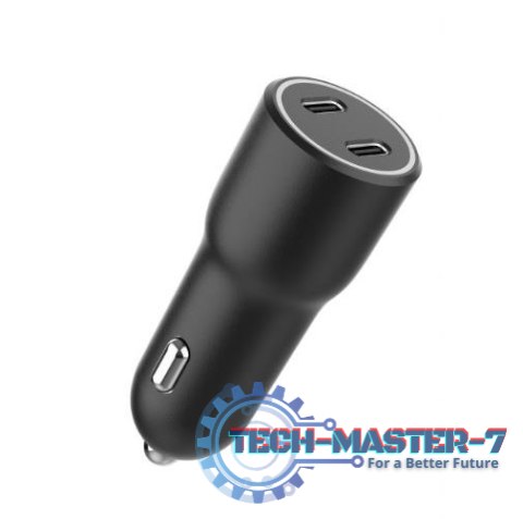 Ładowarka samochodowa 2xUSB-C PD 40W czarna Ładowarka samochodowa 2xUSB-C PD 40W czarna