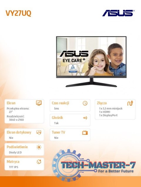 Monitor 27 cali VY27UQ 4K IPS HDMI DP Monitor 27 cali VY27UQ 4K IPS HDMI DP
