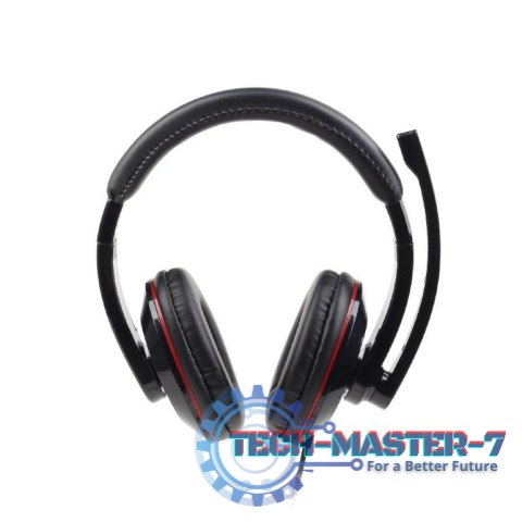 Słuchawki z mikrofonem MHS-U-001 USB czarne Słuchawki z mikrofonem MHS-U-001 USB czarne