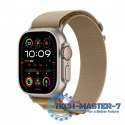 Watch Ultra 2 GPS + Cellular, koperta 49 mm z tytanu w kolorze naturalnym z opaską Alpine M w kolorze beżowym