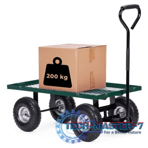 Wózek transportowy ogrodowy 200 kg otwierane burty duże pompowane koła MultiGarden MULTI GARDEN Wózek transportowy ogrodowy 200 kg otwierane burty duże pompowane koła MultiGarden MULTI GARDEN