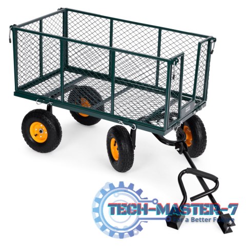 Wózek transportowy ogrodowy 400 kg do traktorka otwierane burty duże pompowane koła MultiGarden MULTI GARDEN Wózek transportowy ogrodowy 400 kg do traktorka otwierane burty duże pompowane koła MultiGarden MULTI GARDEN