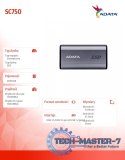 Dysk zewnętrzny SSD SC750 2000G USB3.2C 1050/1000 MB/s