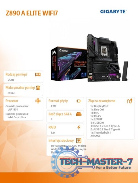 Płyta główna Z890 A ELITE WIFI7 Płyta główna Z890 A ELITE WIFI7