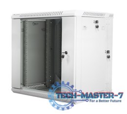Szafa instalacyjna wisząca dwusekcyjna 19'' 12U 600X600mm szara