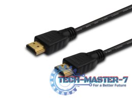 Kabel HDMI (M) 2m, czarny, złote końcówki, v1.4 high speed, ethernet/3D wielopak 10 szt., CL-05