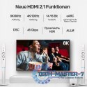 Kabel HDMI M/M 3m; v2.1; 8K; 120Hz; UHD; C139W