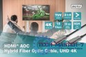 Kabel połączeniowy hybrydowy AOC HDMI 2.0 Premium HighSpeed 4K/60Hz UHD HDMI A/HDMI A M/M 10m Czarny